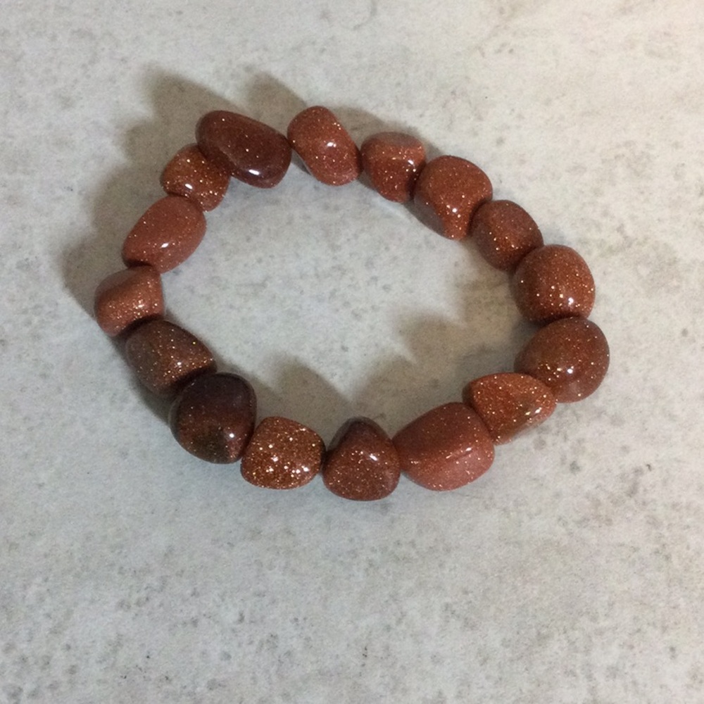 Brown goldstone stretch bracelet